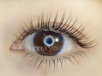 バニーアイズ 銀座店(Bunny eyes GINZA)の写真/トレンド感◎大注目フラットラッシュのブラウン系カラ-も有！目尻へのポイント使いやお好みでカラ-MIXも◎
