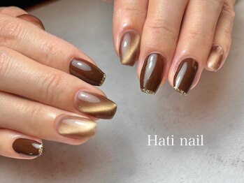 ハティ ネイル(Hati nail)の写真/【鹿児島郡山町の隠れ家ネイルサロン】大人の為の指先をキレイに魅せる美爪ネイル!シンプル～韓国風まで◎
