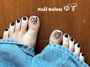 ゆず/フットネイル/ヒョウ柄ネイル