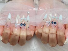 ピオミエルネイル 新宿(pio miel nail)/ミルキーホワイト×チェリー
