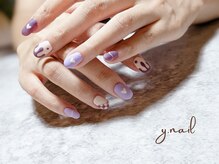ワイネイル(Y.nail)/パープルのマットネイル