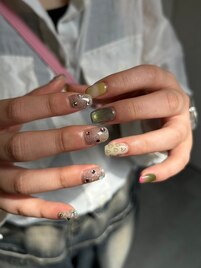 アシンメトリーニュアンスネイル