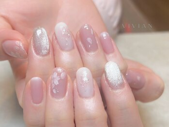 ヴィヴィアン ネイル(Vivian nail)/手描きフラワー マグネット