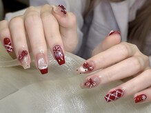 スペラ 大宮店(Spera)/冬のボルドーでクリスマスネイル