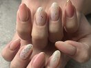 ニュアンス綺麗め桃ネイル☆