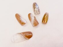 グラマーネイル(Glamor nail)/ニュアンス×ラメ