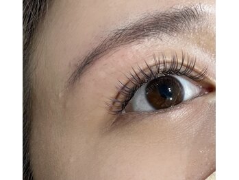 スカイフラワー アイ ネイル(sky flower)/ブラウン×ネイビー