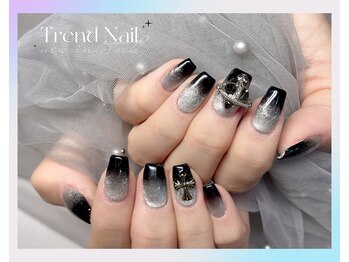 トレンドネイルスタジオ(Trend Nail Studio)/マグネット+ワンカラー グラ施術