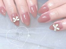 アネラ ネイルズ(Anela_nails)/うる艶ワンカラー+パーツ
