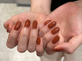 テラコッタワンカラーネイル