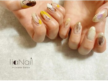 リアネイル(liaNail)/個性的☆ニュアンスネイル