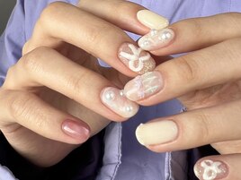春のぷっくりネイル