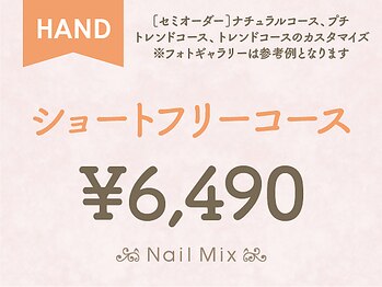 ネイルミックス 新宿店(Nail Mix)/[HAND]ショートフリー￥６４９０
