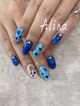 エリナネイルサロン池袋(Alina Nail Salon)/青ネイル