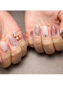 大人上品ツイードネイル