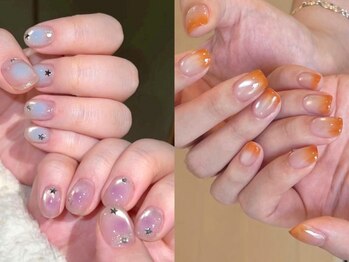 めぐみのネイルサロンの写真/大人っぽいテラコッタカラーのマグネット×エアジェルグラデ♪ちゅるんと可愛すぎるほろ酔いチークネイル☆