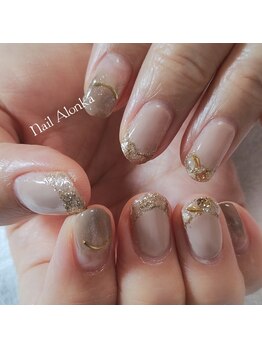 ネイル アロンカ(Nail Alonka)/ラメフレンチネイル