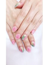 ネイルサロンアンドジュエリー アリュール(ALLURE)/クリア感あるニュアンスネイル★