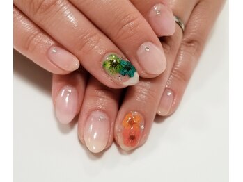 チェリー(Cherry)/【押し花ネイル】