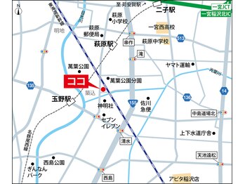 くつろぎ/簡易地図その１〈やや広い地図〉