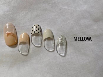 メロウ(MELLOW.)の写真/シンプル/ニュアンス/こだわりアートまで◎高リピ率&高技術*MELLOW.の定額コースで大満足の仕上がりに♪