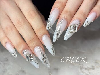 クリアホワイトロングスカルプ