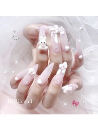 うさぎピンクネイル☆