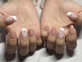レゴリス ルナ 天神大名(REGOLITH LUNA)/レース柄 × フレンチネイル