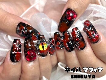 ネイルマフィア 渋谷(NAIL MAFIA)/ハロウィン/血みどろネイル/渋谷