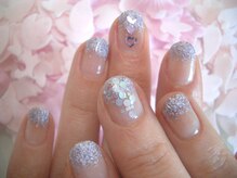 アンフィトリーテー/新規先端ラメ+アート４本¥5000