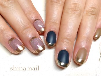 シナネイル 清澄白河店(SHINA NAIL)/ミラーフレンチネイル♪