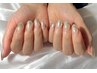 爪を削らないパラジェル＆お湯を使った甘皮ケア / ラメグラデーション　¥8800
