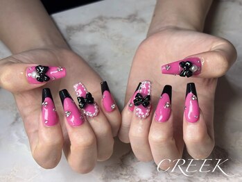 クリーク(CREEK)/黒フレンチロングスカルプ