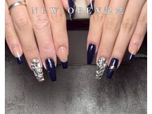 ツイードネイルワンカラーネイル