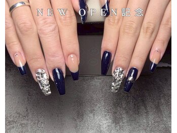 ツイードネイルワンカラーネイル