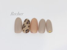 ネイルサロンリシェ 烏丸御池(Recher)/シンプル☆レオパード