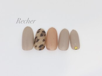 ネイルサロンリシェ 烏丸御池(Recher)/シンプル☆レオパード