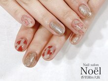 ノエル(Noel)/ピンクハートミラーネイル