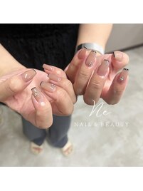 beige × black