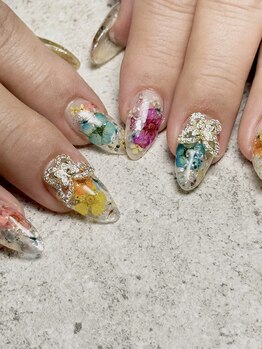 エースネイル(Ace nail)/ドライフラワー+バタフライ