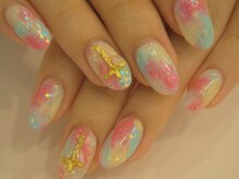 アールローズ(R-rose)/カラフルマーブルネイル￥11124