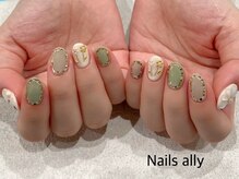 ネイルズアリー 立川店(Nails ally)/クリアフラワー×ワイヤーアート