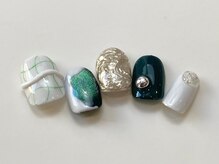 ネイルメゾン 天神店(NAIL MAISON)/チェックうねうねマグ￥12500