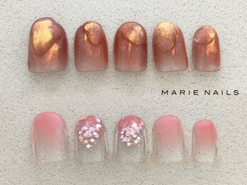 マリーネイルズ 心斎橋店(MARIE NAILS)の写真/★初回ジェルオフ無料！定額上¥8800下¥6600！手足同時施術OK♪１week保証付きでアフターケアもばっちり！