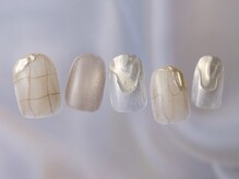 ジェミーネイル シンジュク(Jemiy nail shinjuku)/手描きチェックニュアンス¥7480