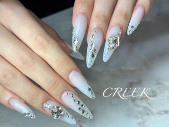 クリアホワイトロングスカルプ