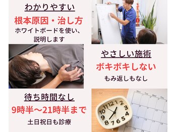 やなぎ整体院 大井町店/当院の選ばれる３つのポイント