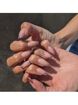 ラメフレンチネイル