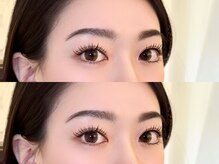 【フラットラッシュ】は、中央がくぼんでいる特殊な形状でより地まつ毛にフィット！持続性と安定性UP