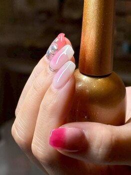 フリープ ネイル バイ ヴァラ(freep nail by VALLA)/大人ピンク/スクエア/こなれ感